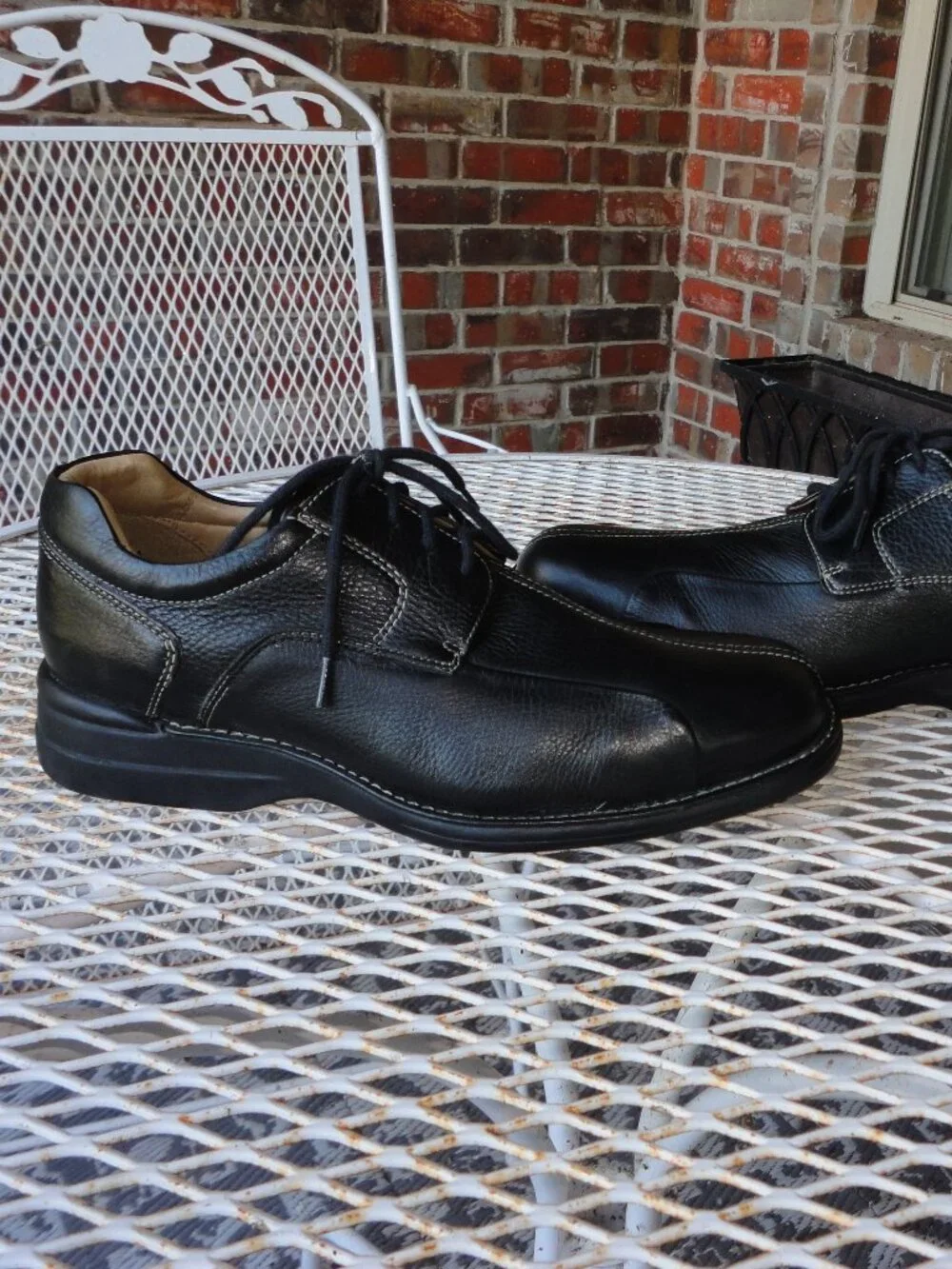 JOHNSTON & MURPHY Black Leather Lace Up Oxford Dress Shoes Size 8.5